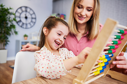 Child working with a Behavior Bee therapist